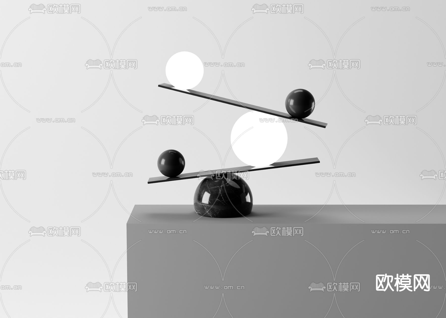 现代轻奢台灯3d模型下载