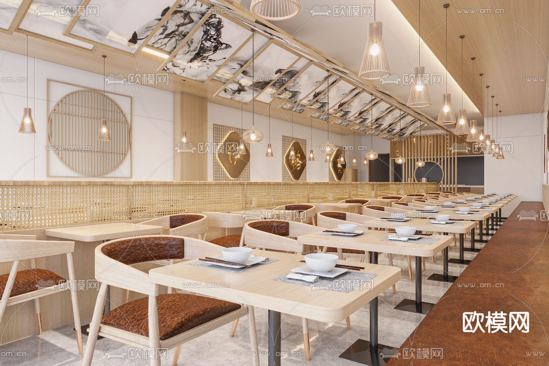 日式拉面馆3d模型下载（渲染图4）