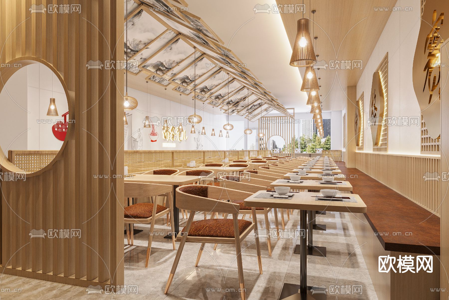 日式拉面馆3d模型下载（渲染图2）