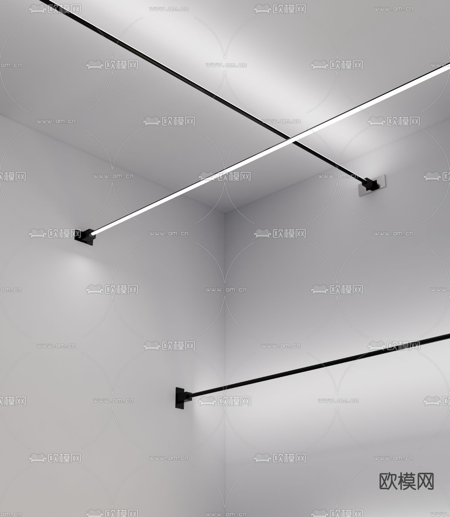现代天际灯线性灯su模型下载（渲染图2）