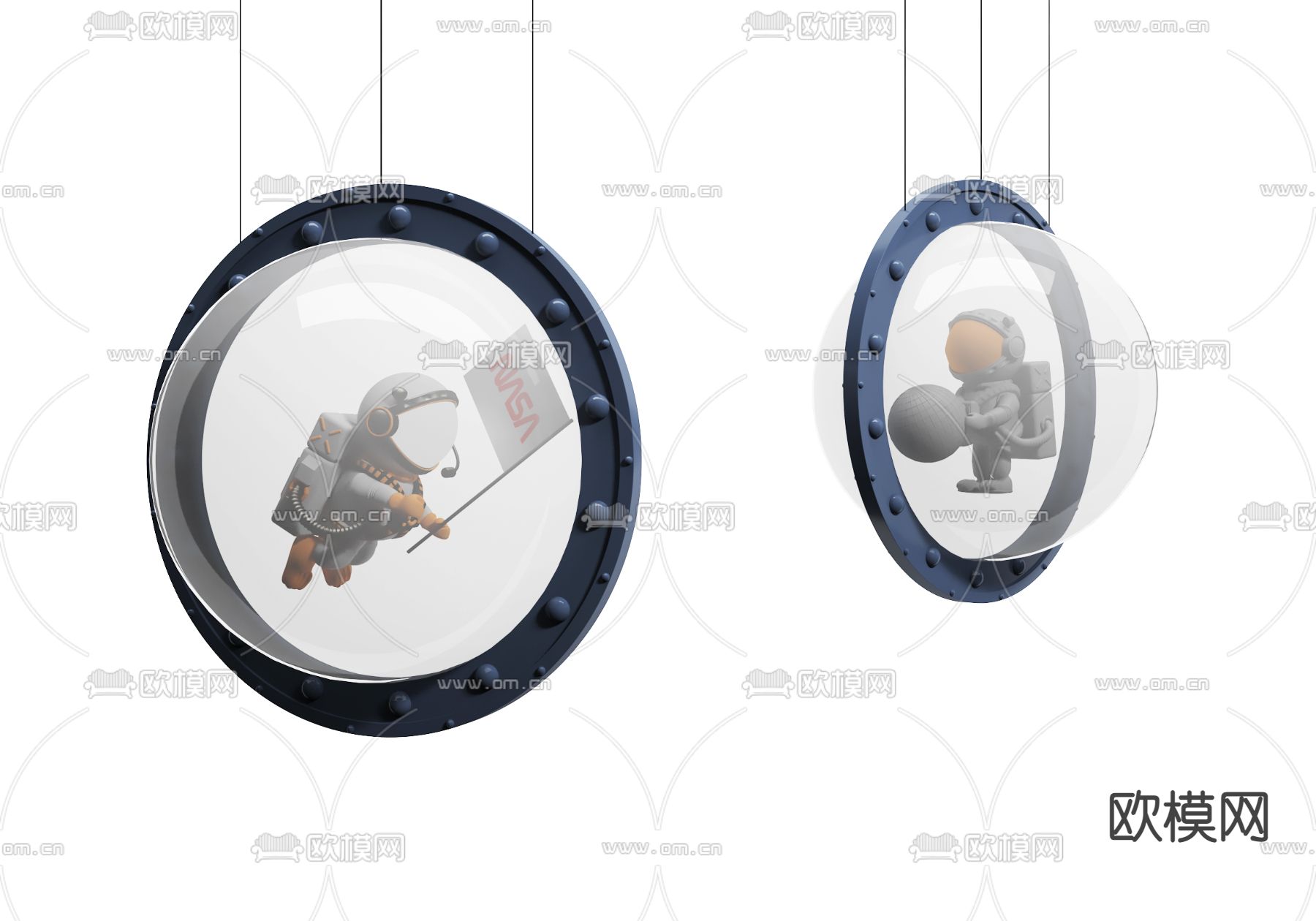 现代宇航员儿童饰品3d模型下载