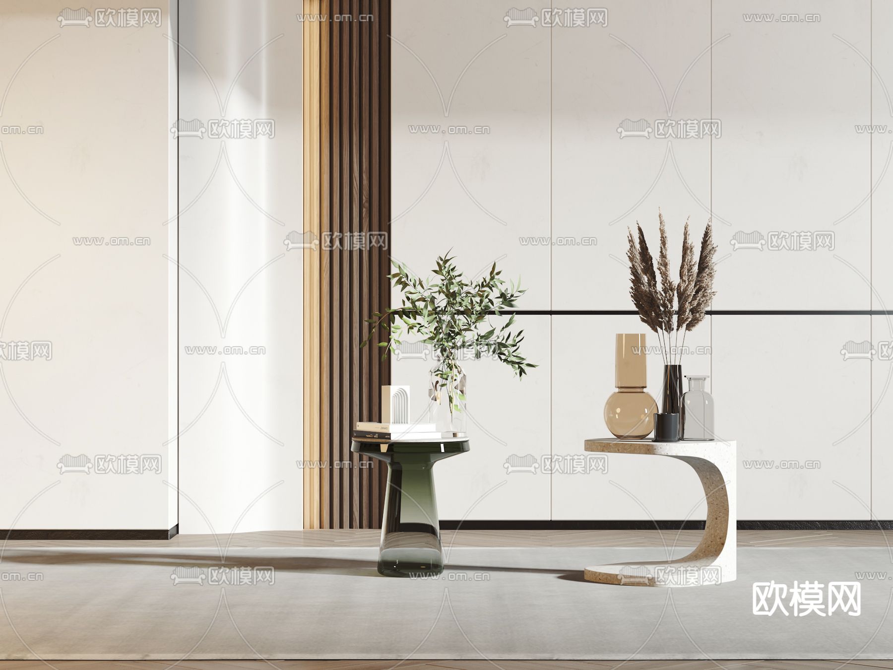 现代边几圆几3d模型下载