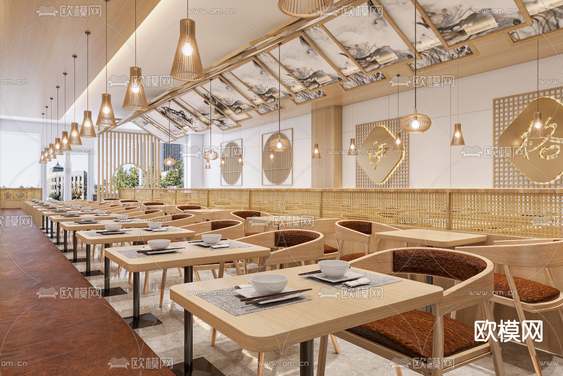 日式拉面馆3d模型下载（渲染图3）