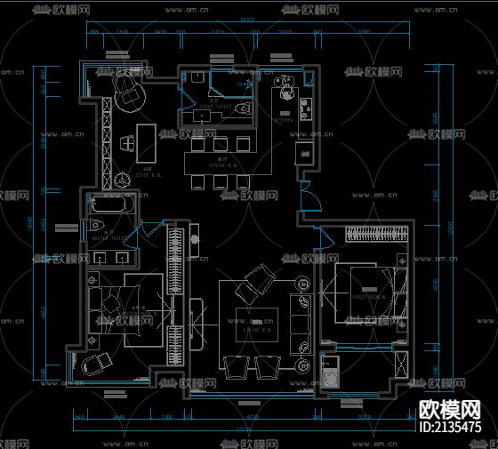 全套家装cad图库下载（渲染图1）