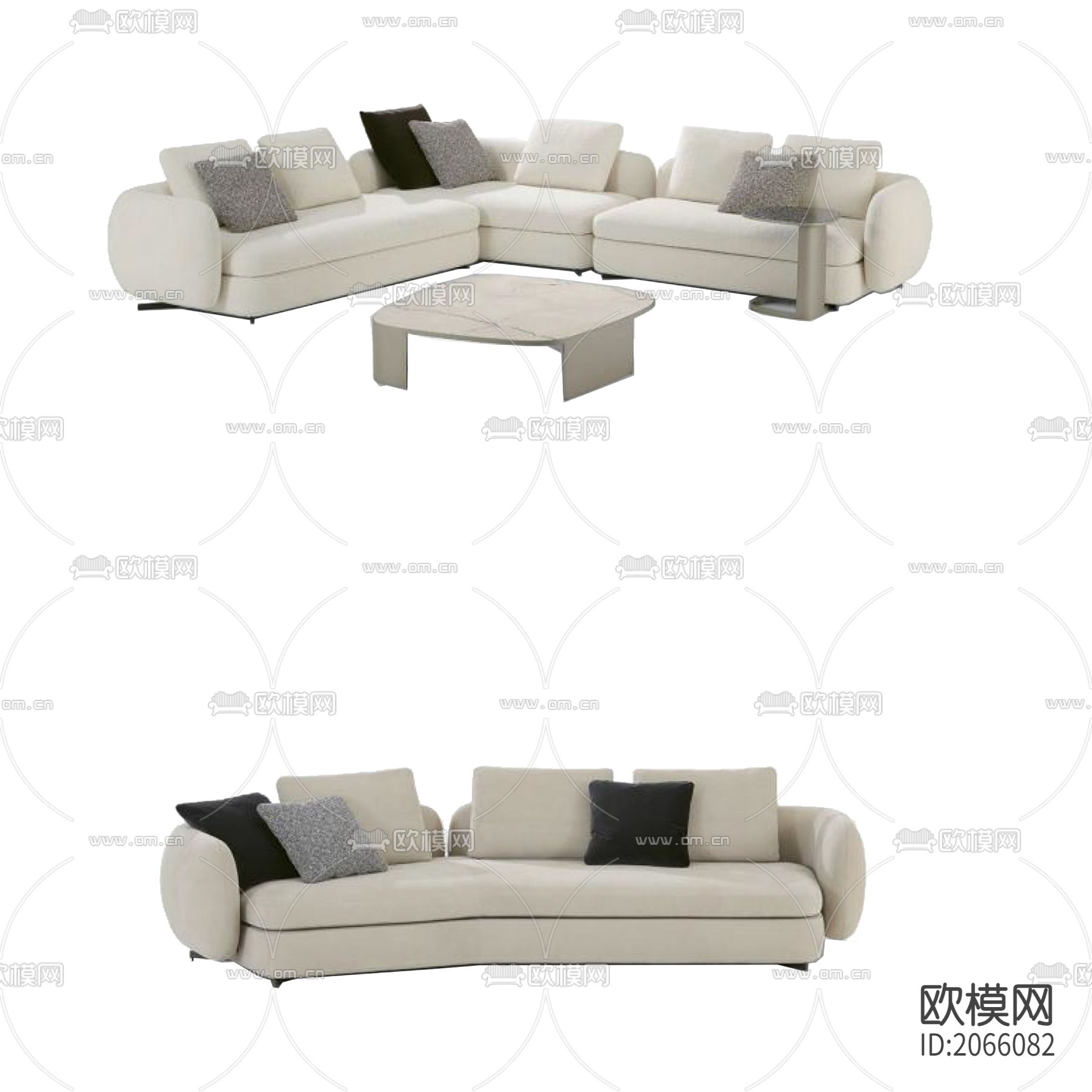 现代轻奢皮革多人沙发