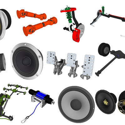  现代汽车零件su模型 