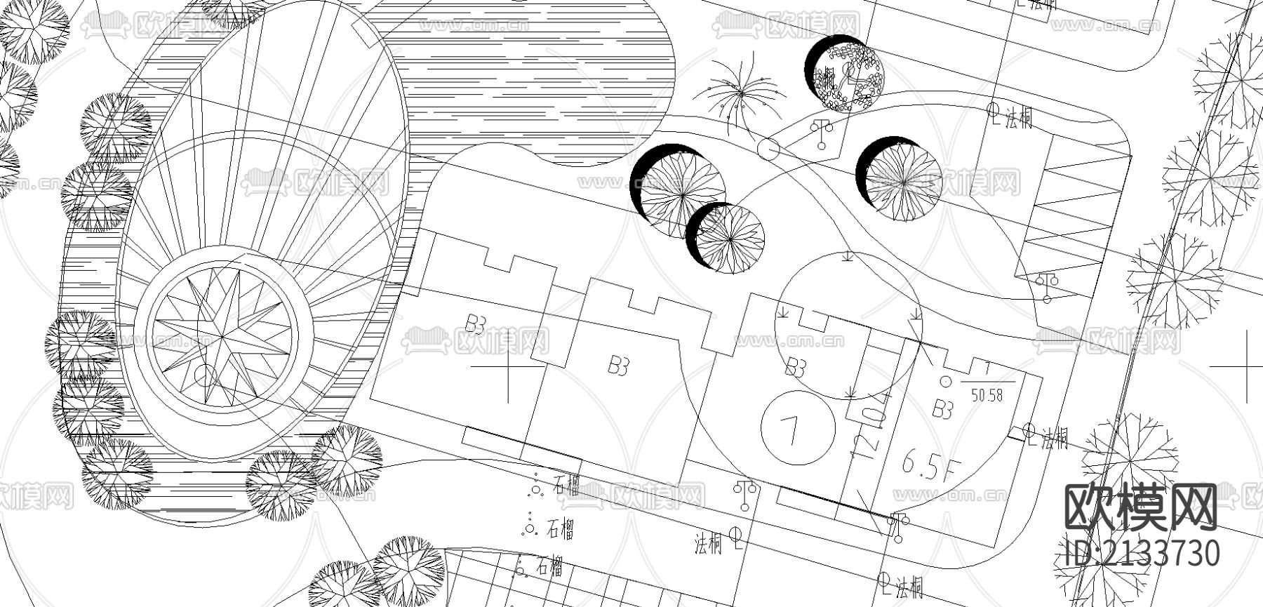 多层小区cad施工图下载（渲染图2）