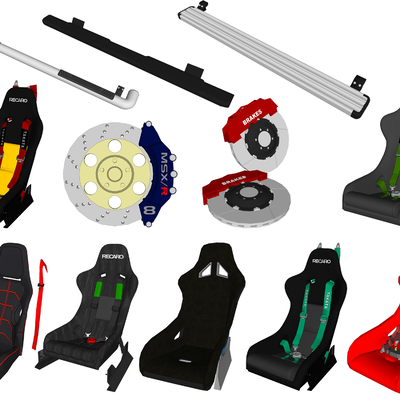  现代汽车座椅零件su模型 