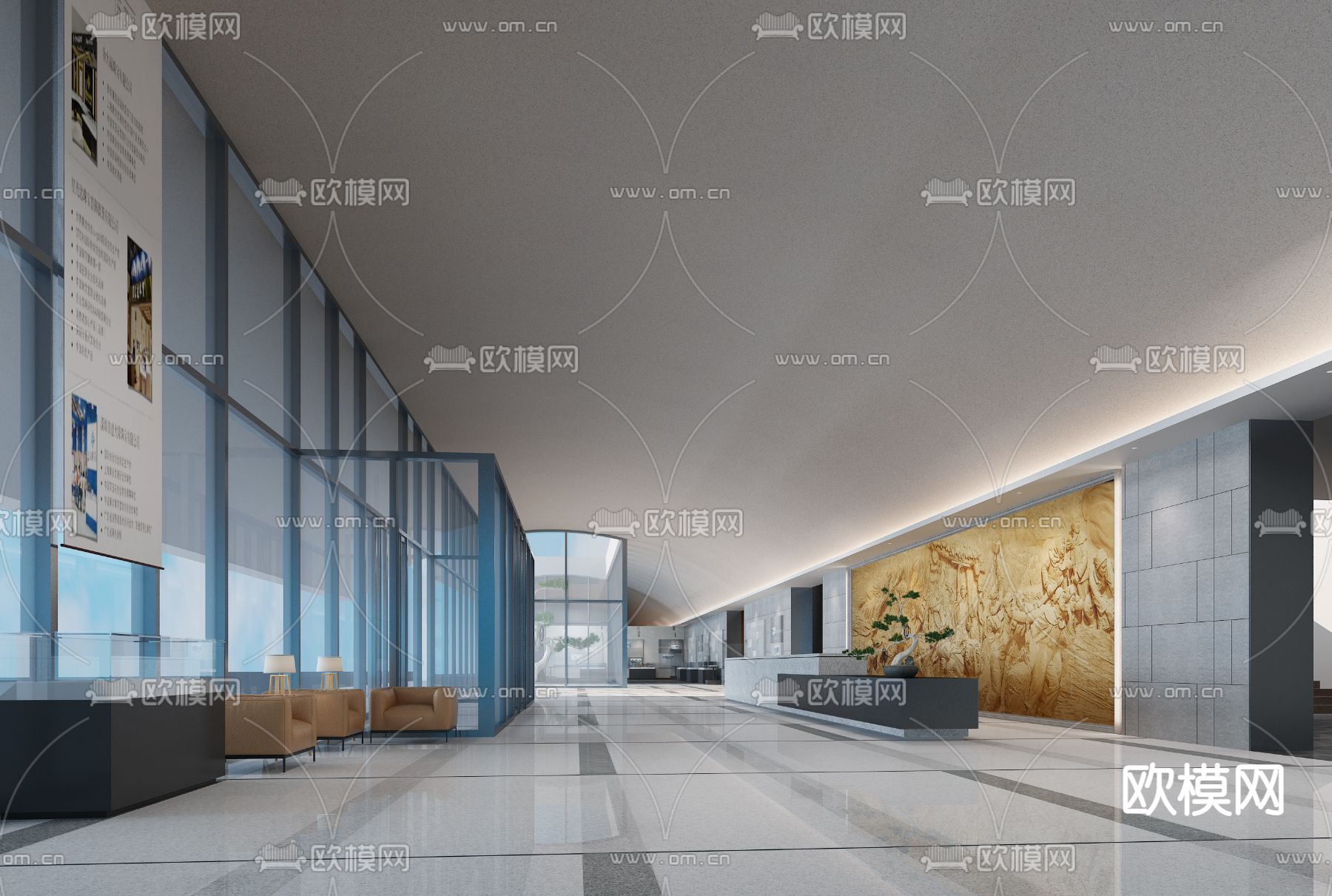 现代博物馆免费3d模型下载（渲染图2）