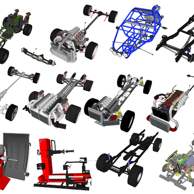  现代汽车零件su模型 