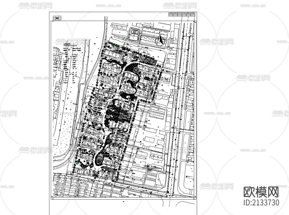 多层小区cad施工图下载（渲染图1）