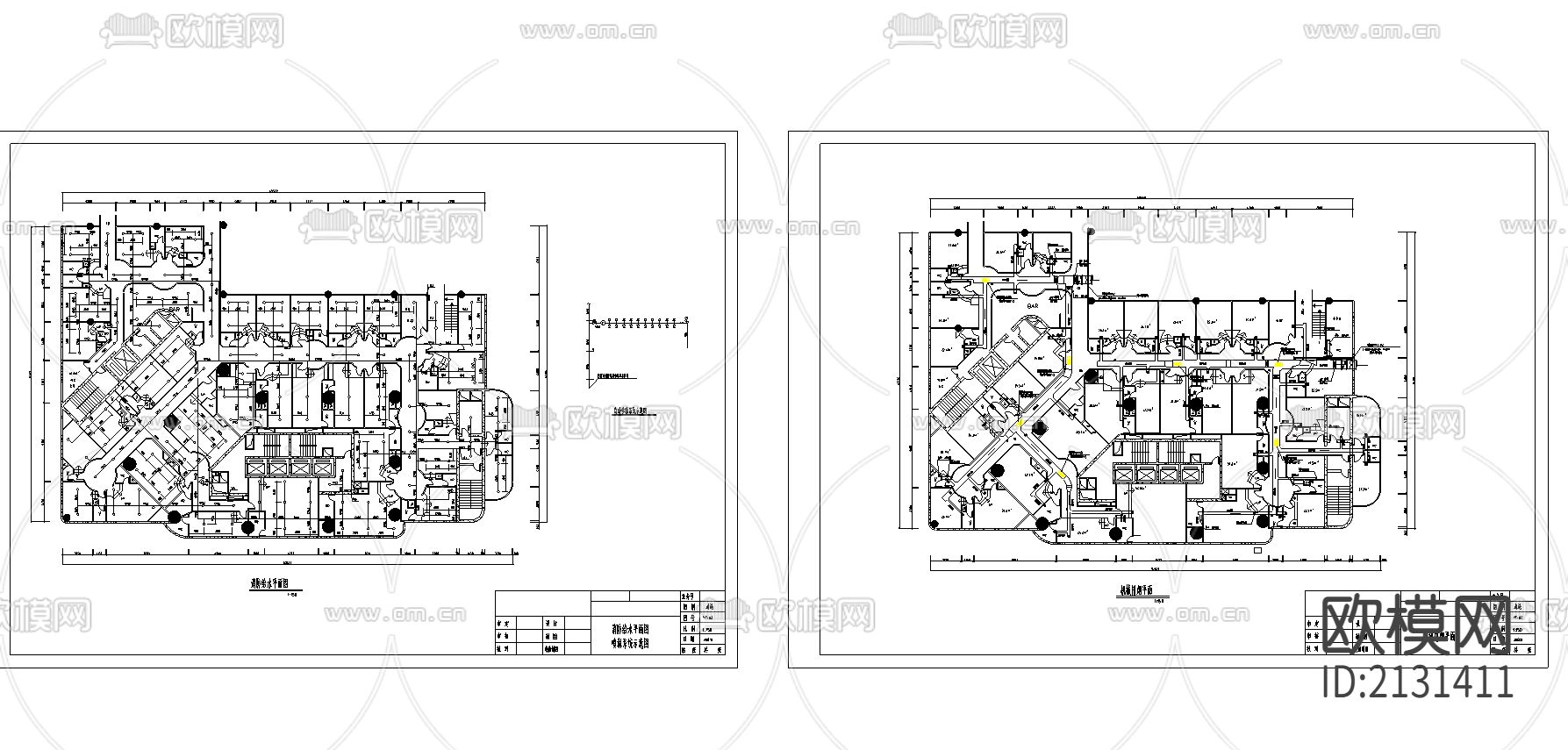 大富豪消防CAD施工图下载（渲染图1）