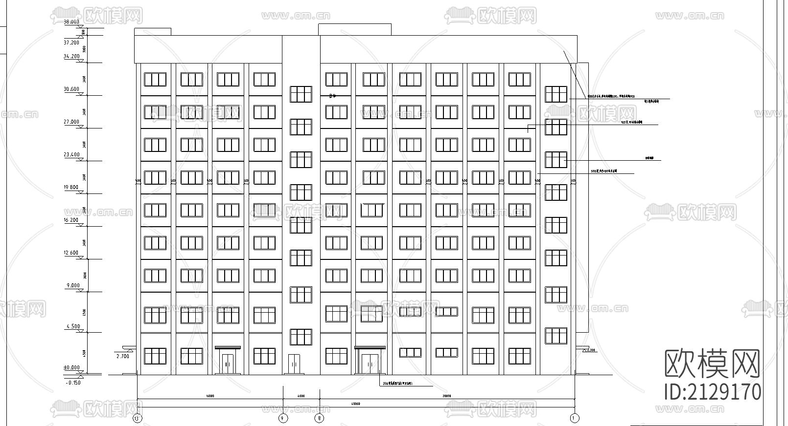 酒店cad建筑图纸下载（渲染图3）