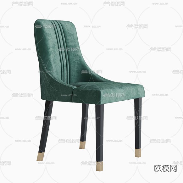 现代绒布单椅3d模型下载(渲染图3)