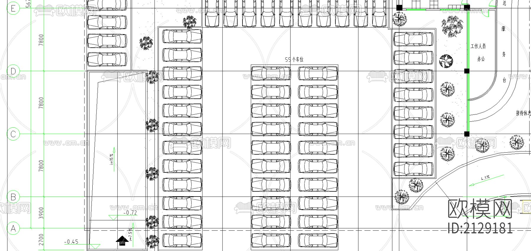 酒店cad建筑图纸下载（渲染图2）