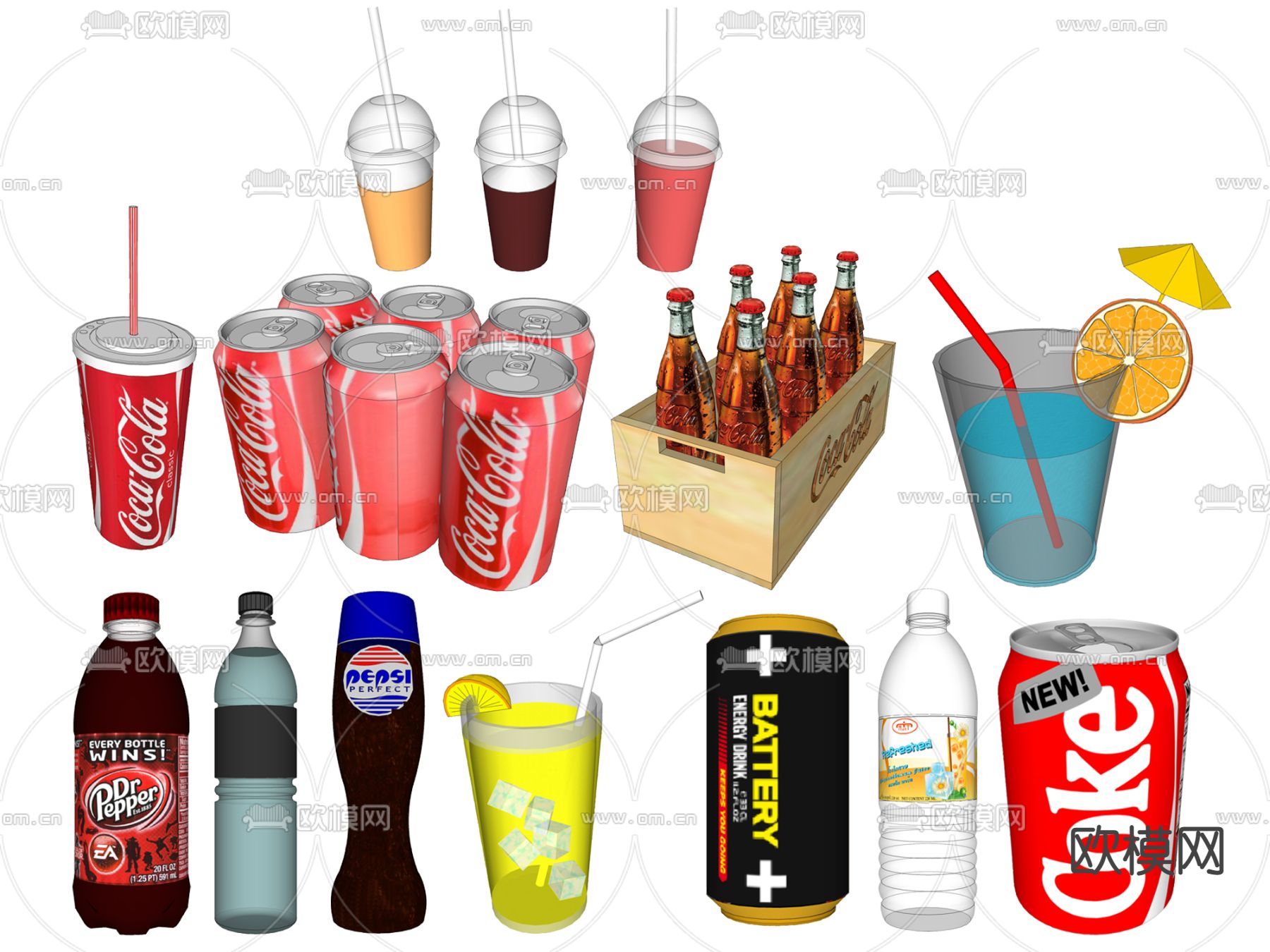 现代饮料su模型下载