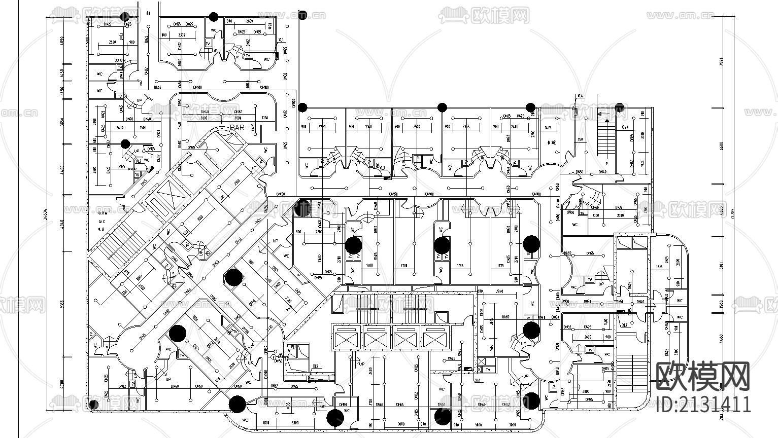 大富豪消防CAD施工图下载（渲染图5）