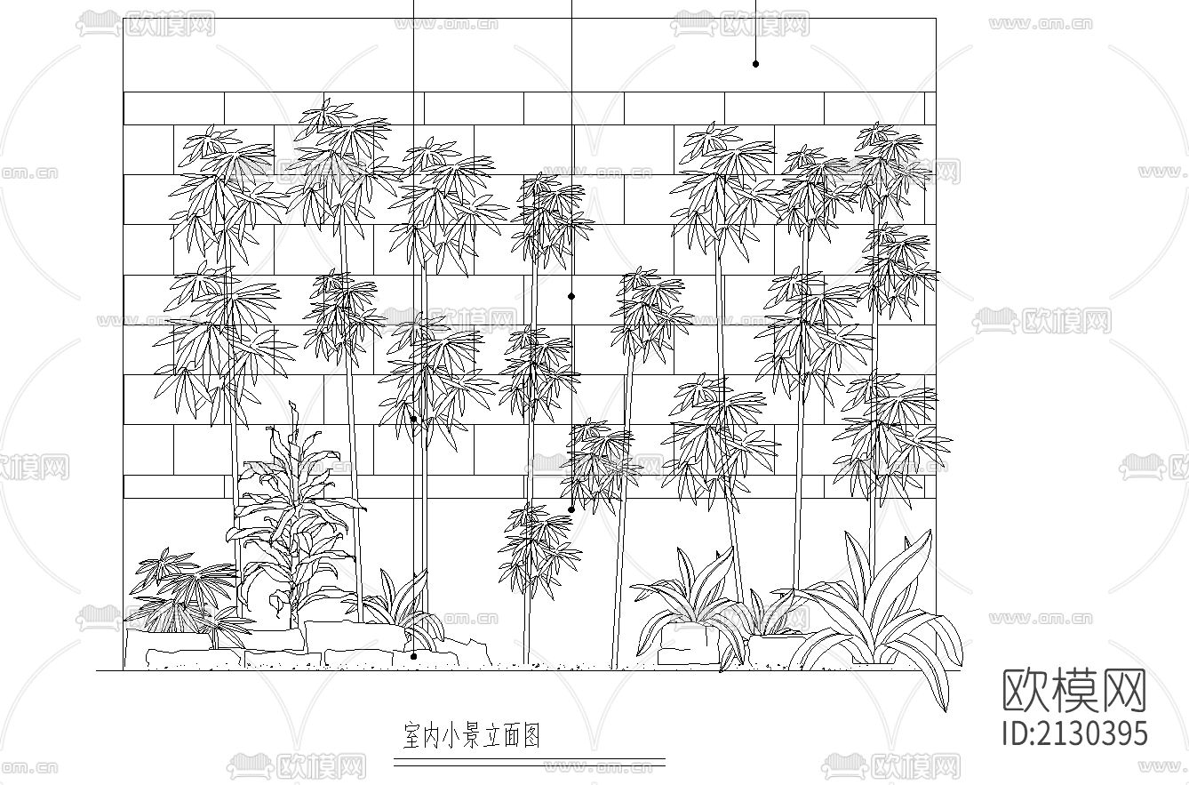 室内小景cad图库下载（渲染图2）