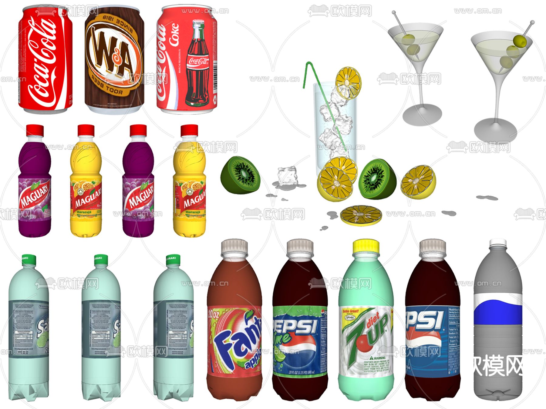 现代饮料su模型下载