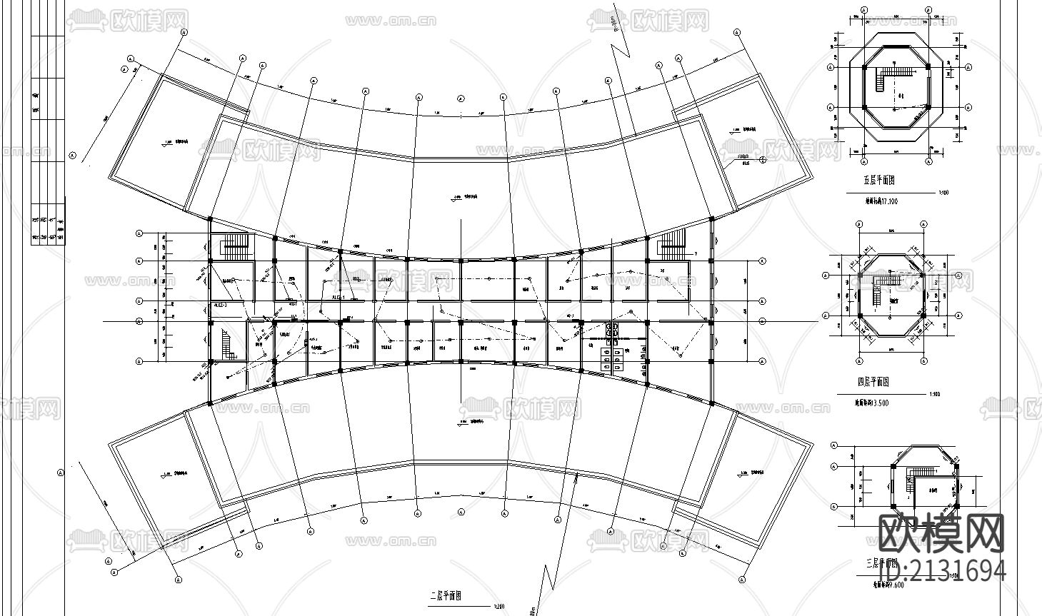 航站楼消防报警cad施工图下载（渲染图2）