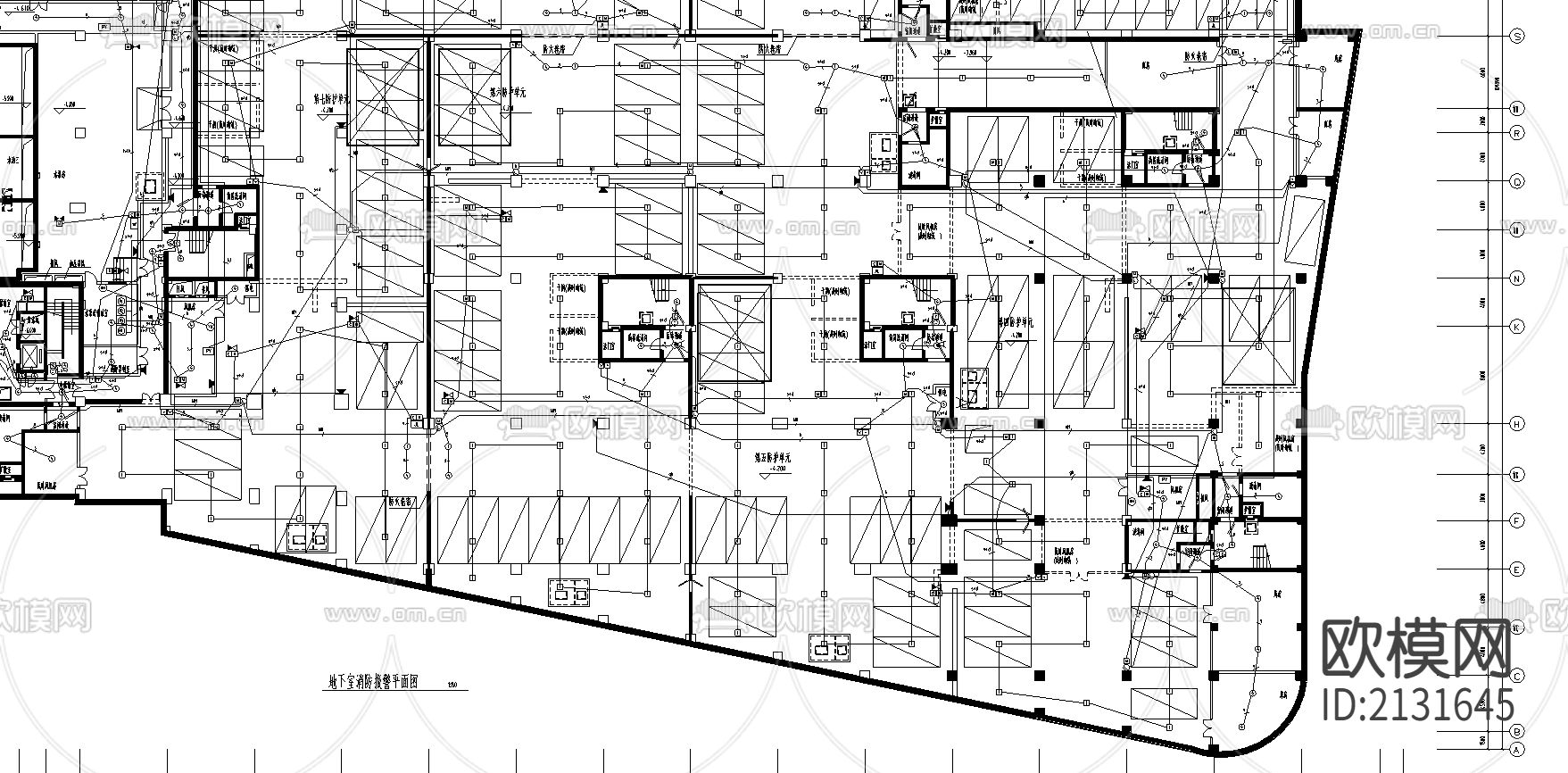 地下室消防报警平面图下载（渲染图2）