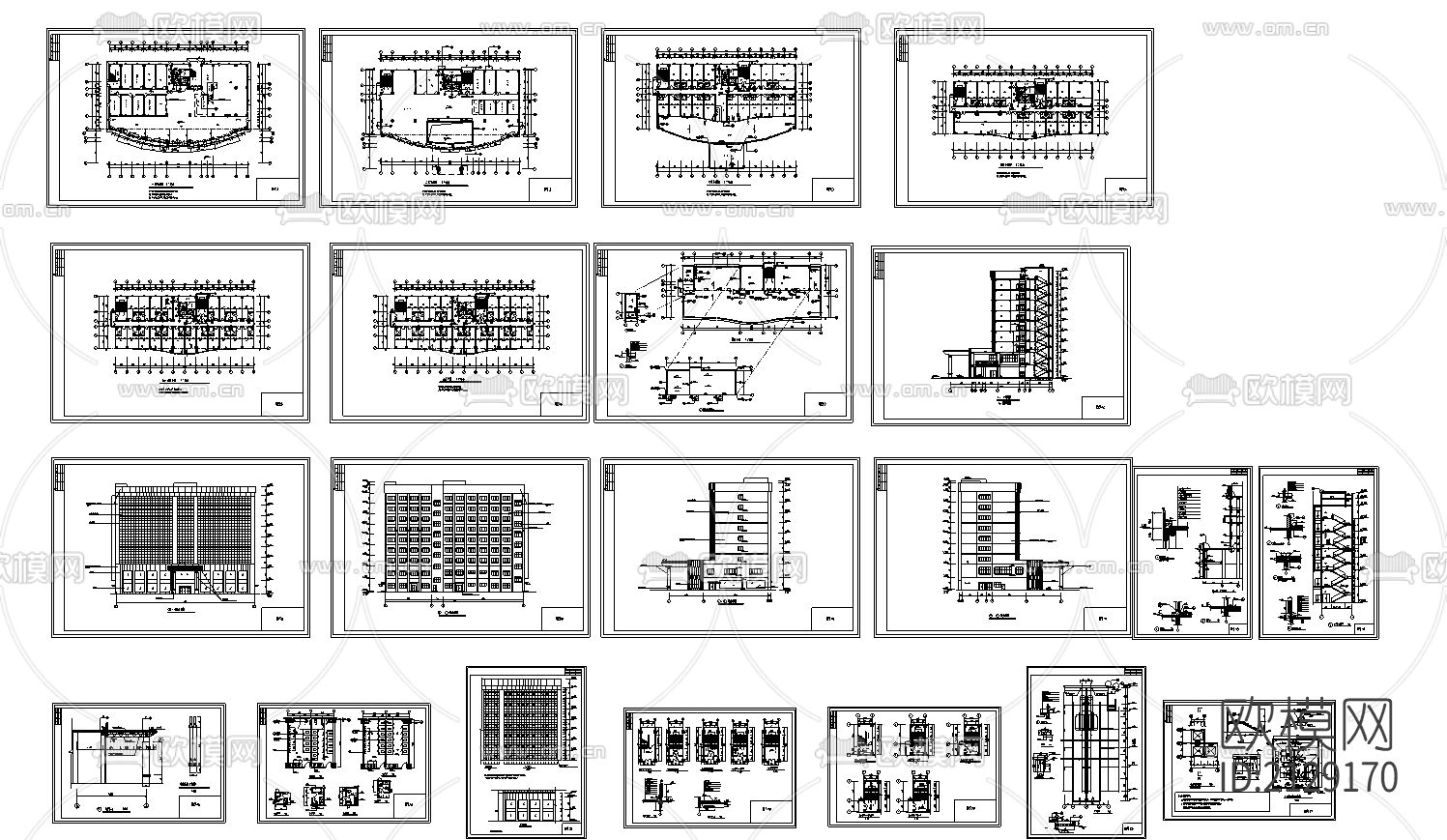 酒店cad建筑图纸下载（渲染图1）