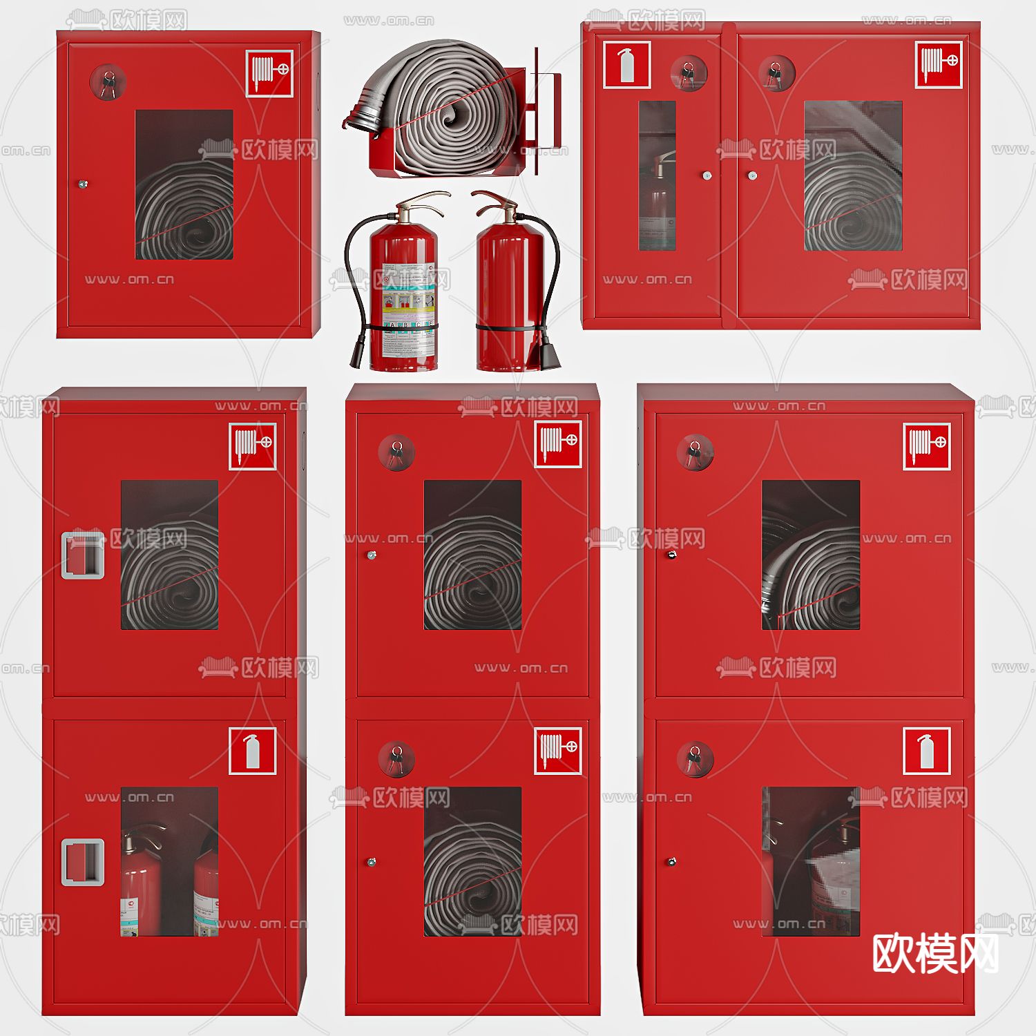 现代消防栓su模型下载（渲染图1）