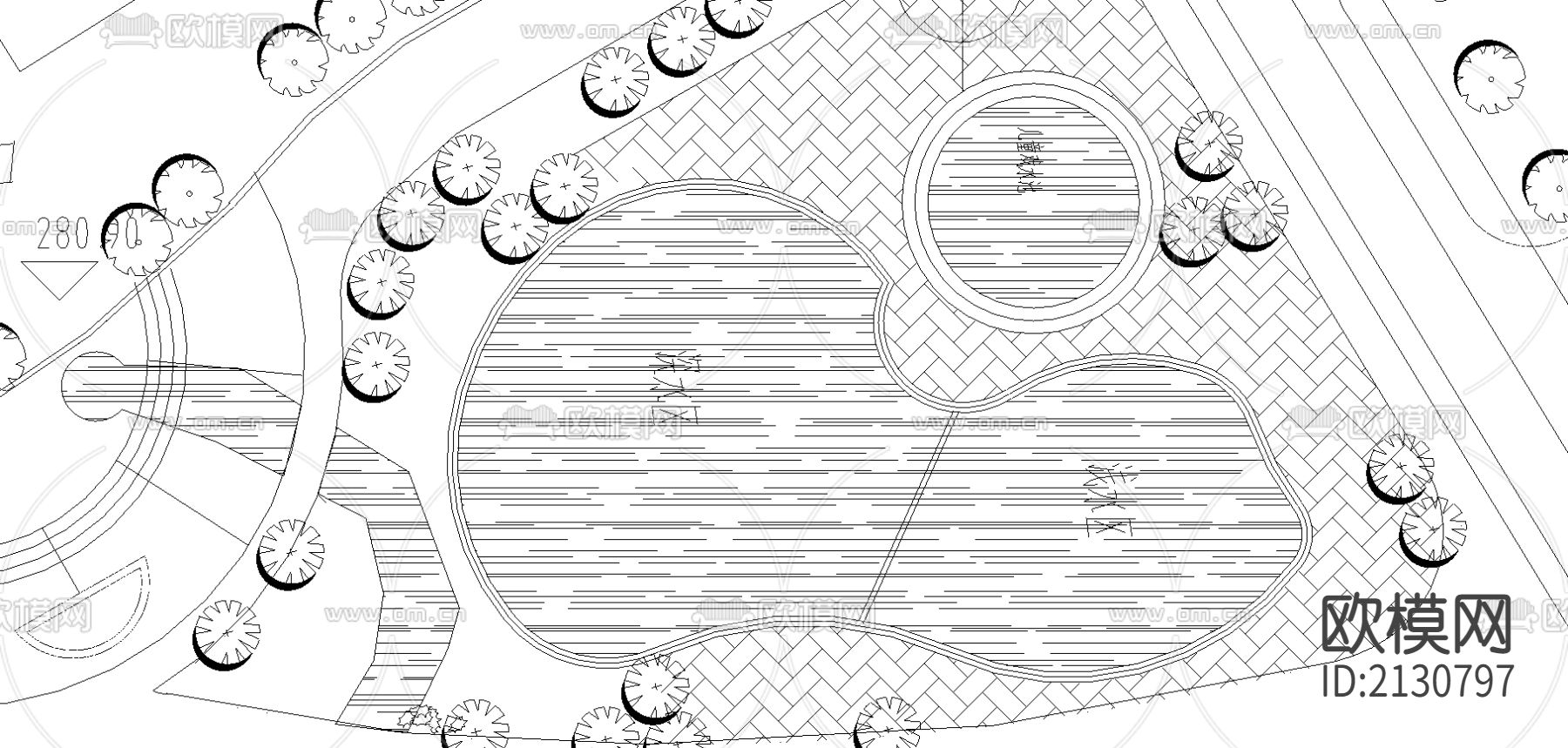 高层小区CAD施工图下载（渲染图4）
