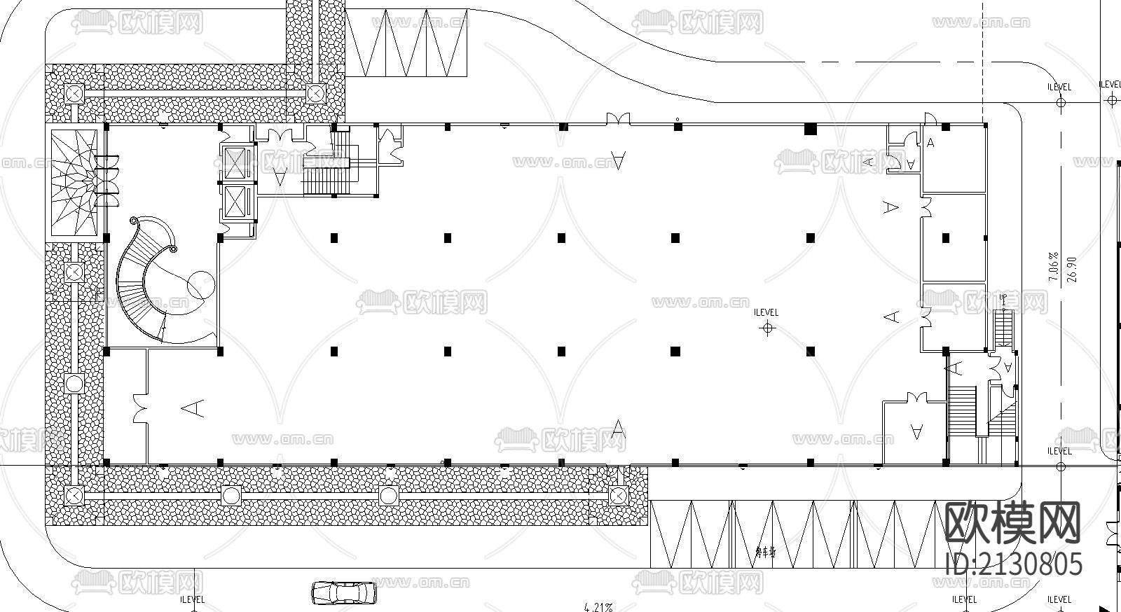 小区规划图CAD施工图下载（渲染图2）