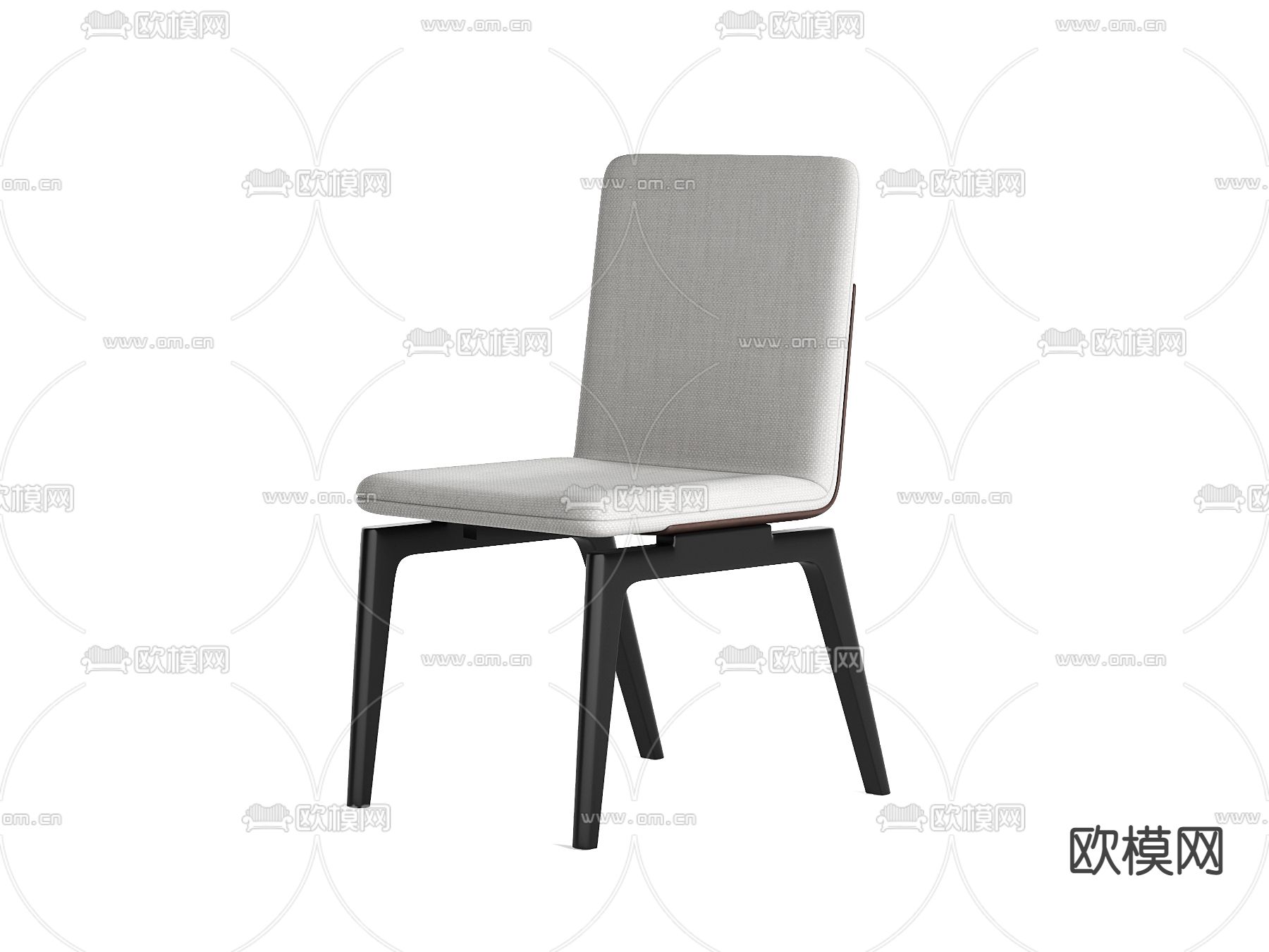 现代布艺单椅3d模型下载（渲染图1）