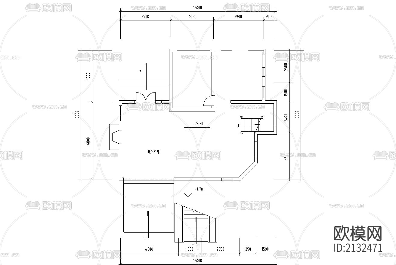 别墅cad施工图下载（渲染图5）
