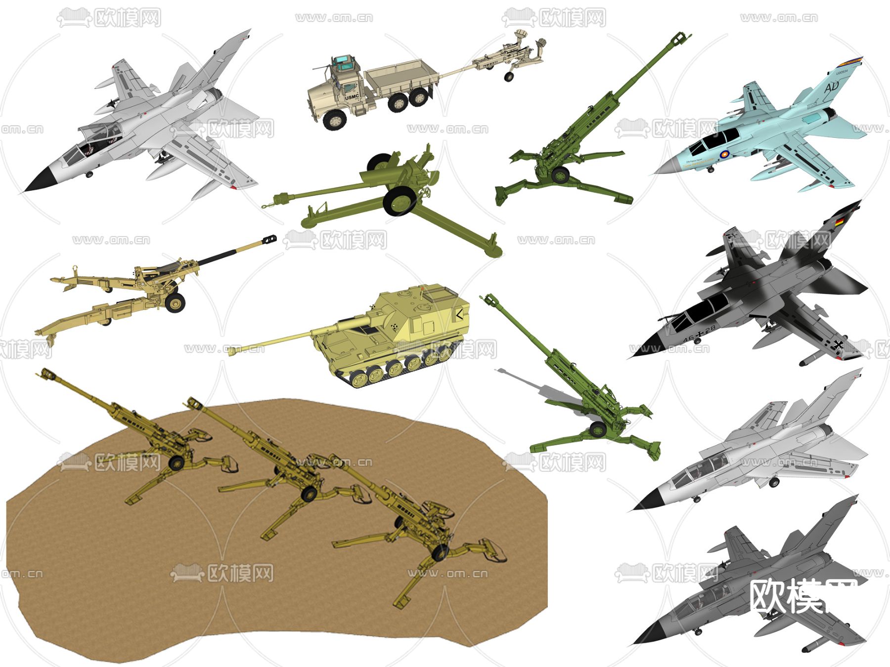 现代军用武器设备su模型下载