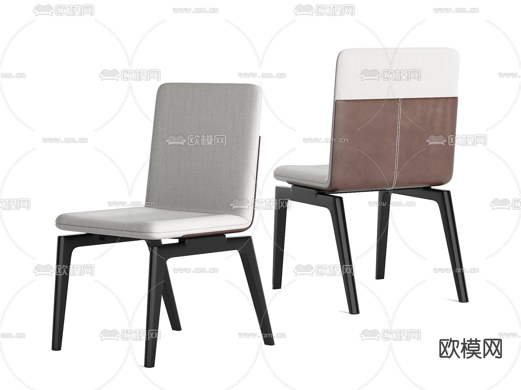 现代布艺单椅3d模型下载（渲染图2）