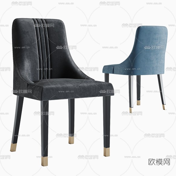 现代绒布单椅3d模型下载(渲染图1)