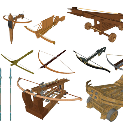  现代军事冷兵器su模型 