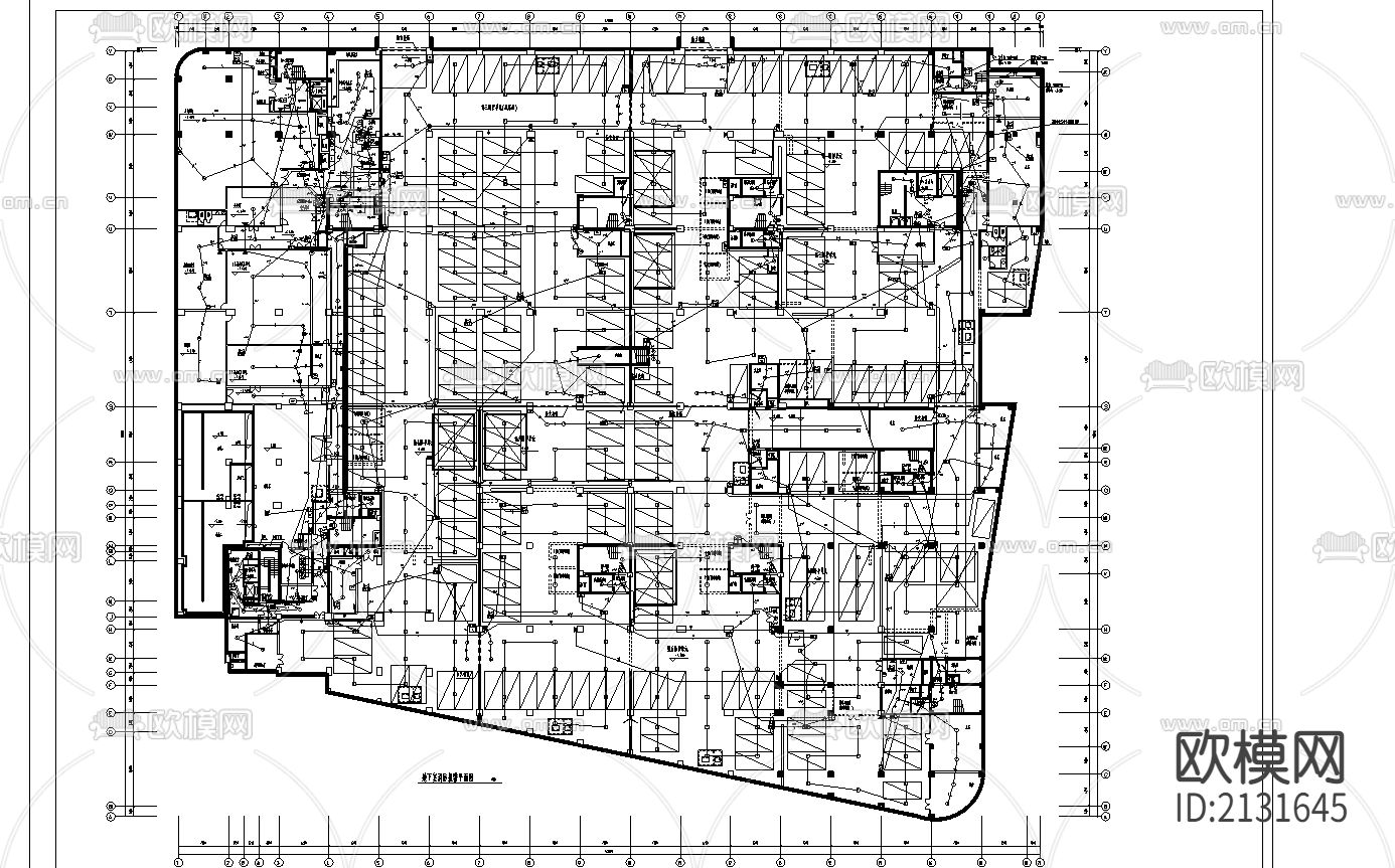 地下室消防报警平面图下载（渲染图1）