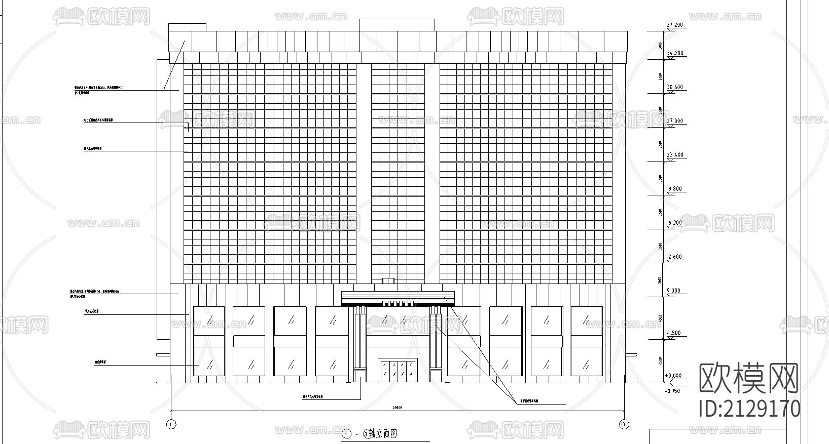 酒店cad建筑图纸下载（渲染图2）