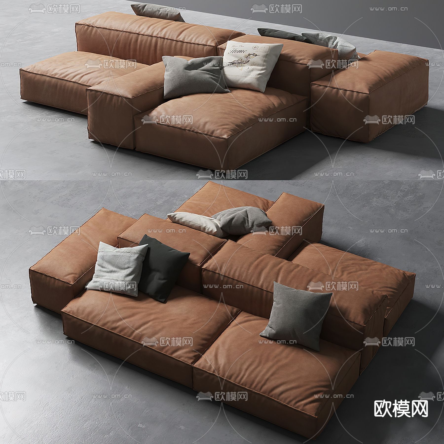 LIVING DIVANI 多人沙发3d模型下载