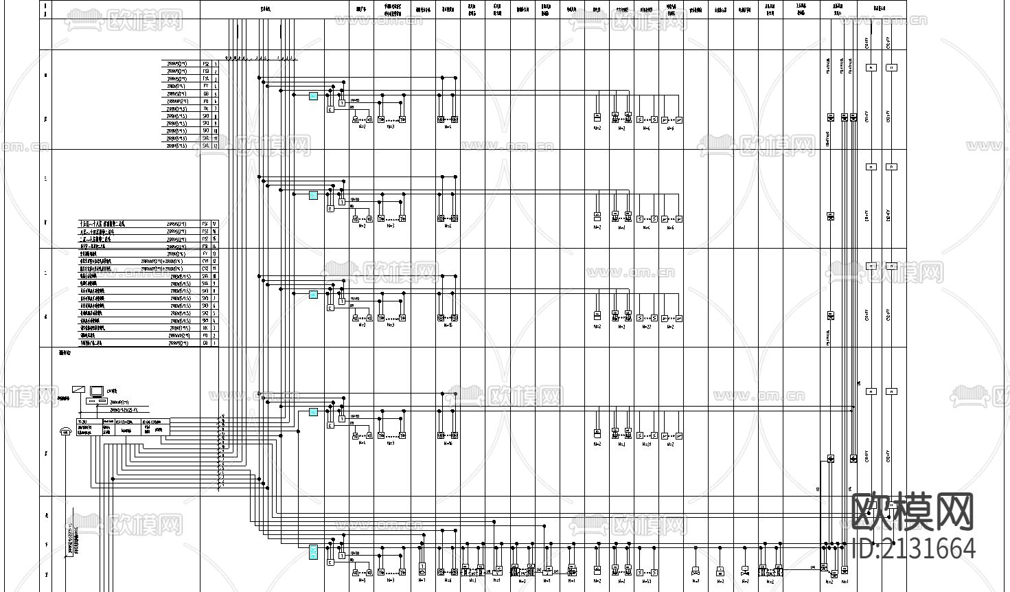 高层住宅消防CAD施工图下载（渲染图3）
