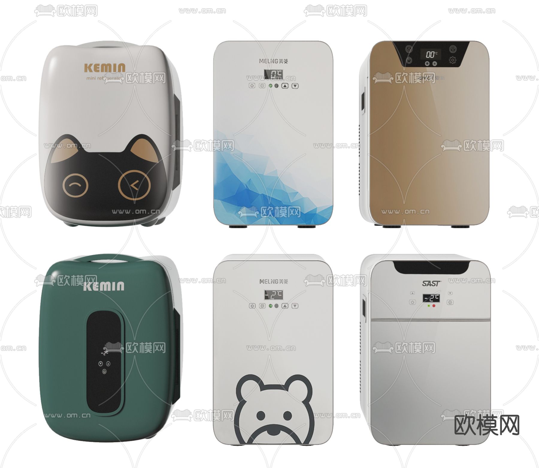 现代迷你小冰箱su模型下载（渲染图1）