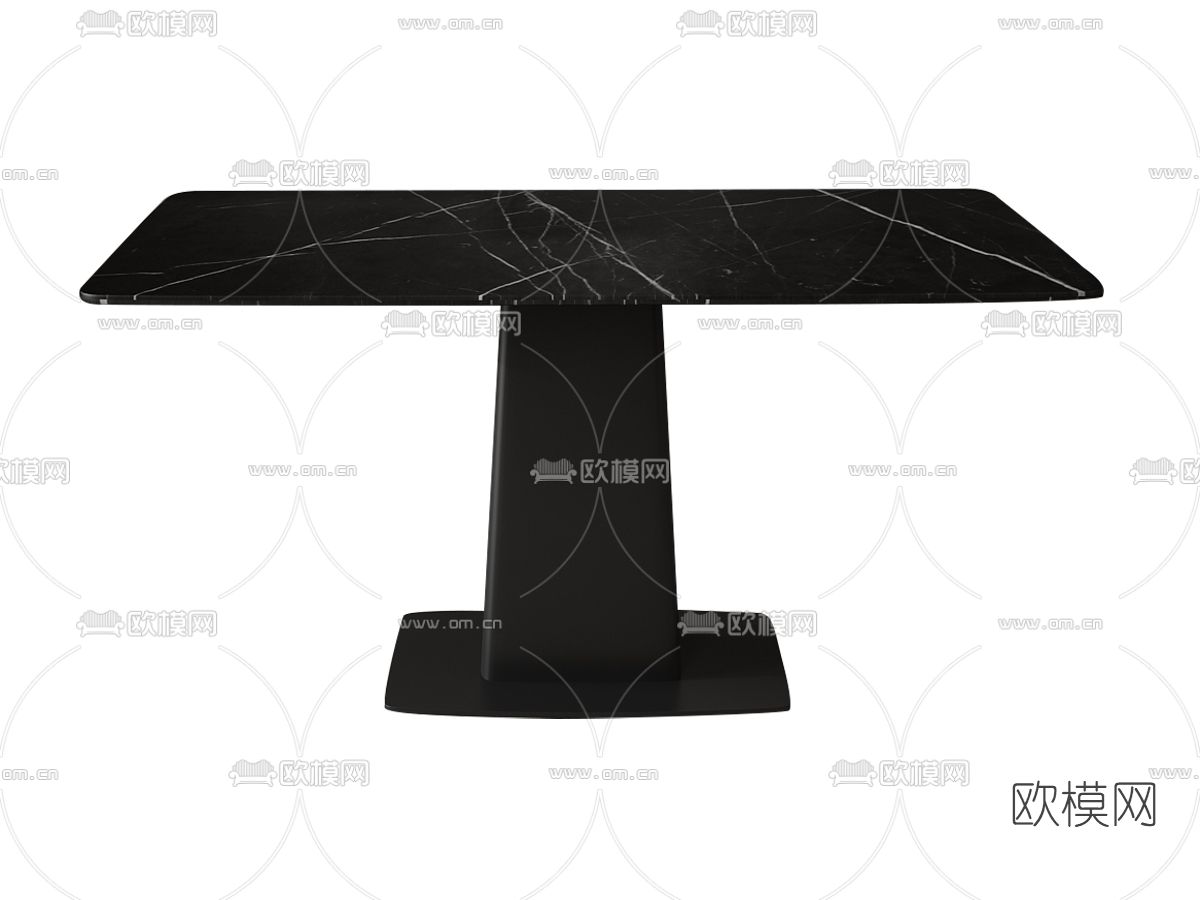 现代餐桌免费3d模型下载（渲染图2）