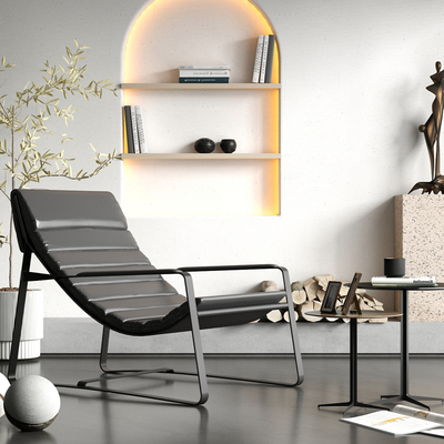  现代皮革躺椅su模型 