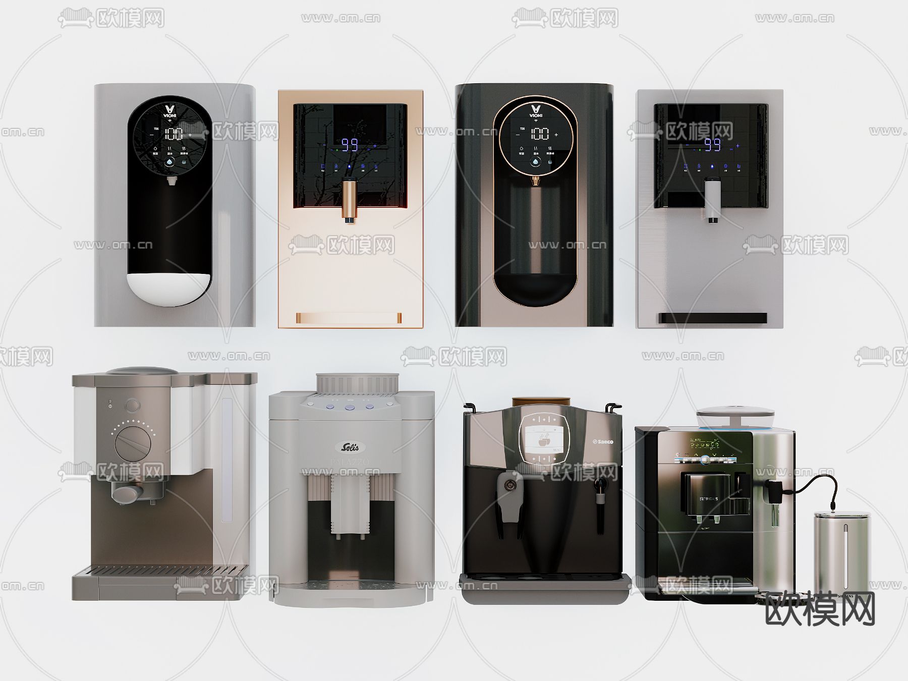 现代饮水机壁挂机净水器3d模型下载