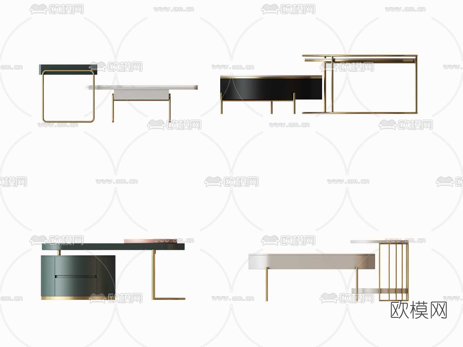 现代茶几免费3d模型下载