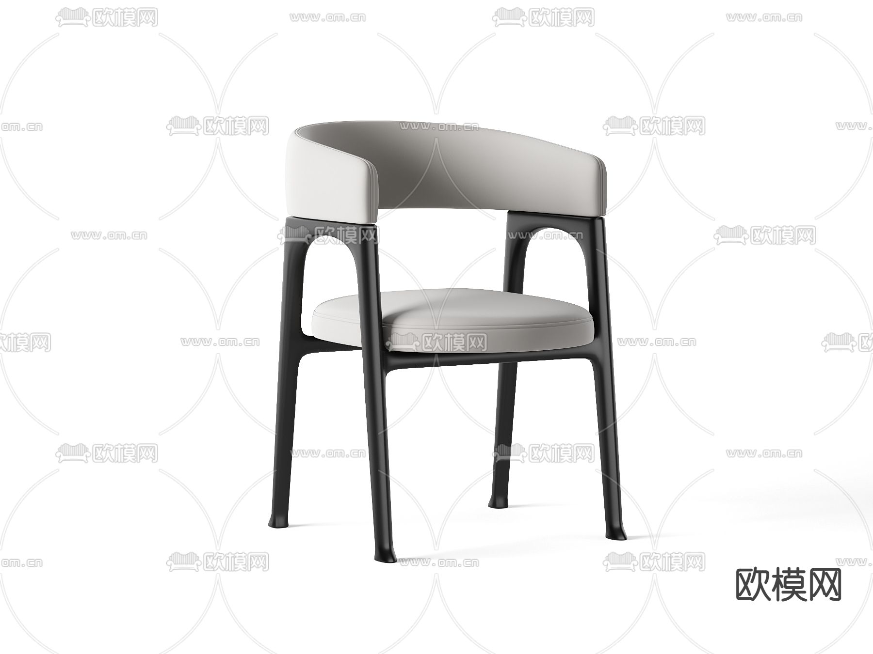 BAXTER 现代餐椅单椅3d模型下载（渲染图2）