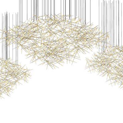  现代艺术装饰吊灯su模型 