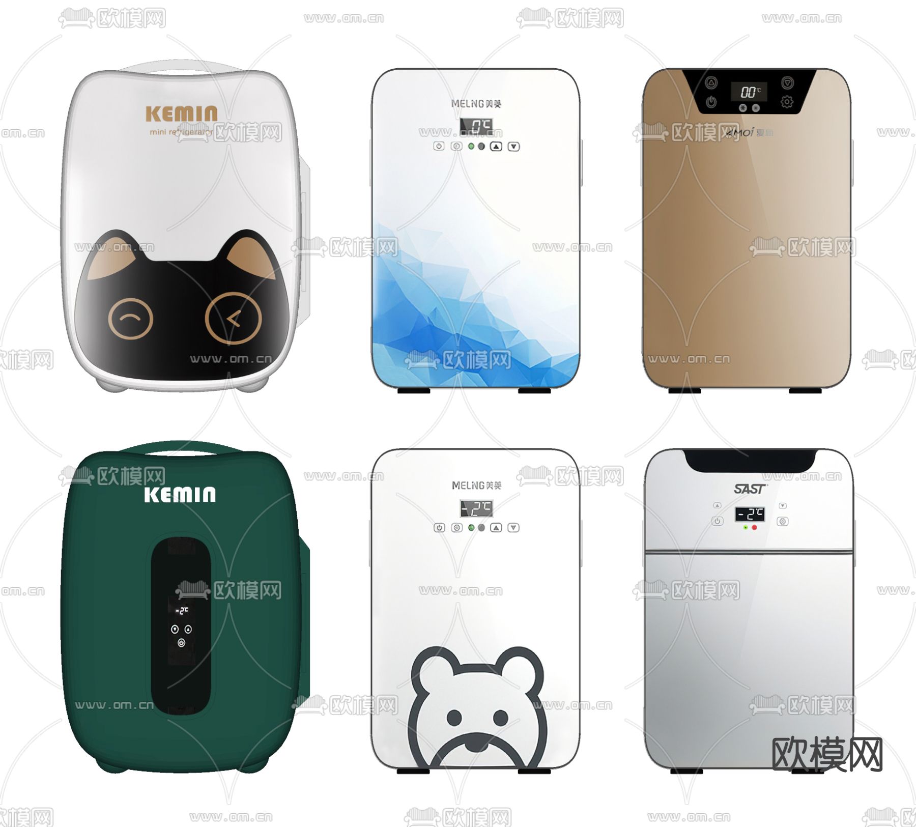 现代迷你小冰箱su模型下载（渲染图2）