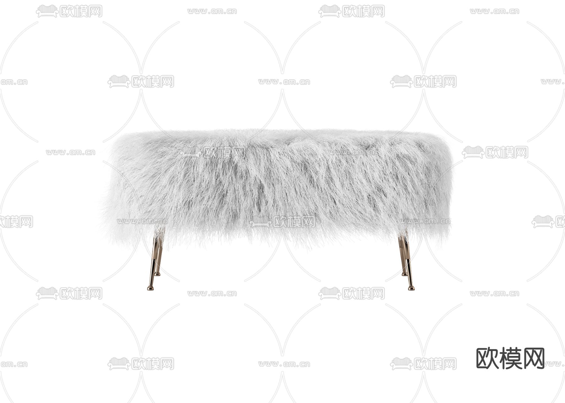 现代毛绒脚踏免费3d模型下载