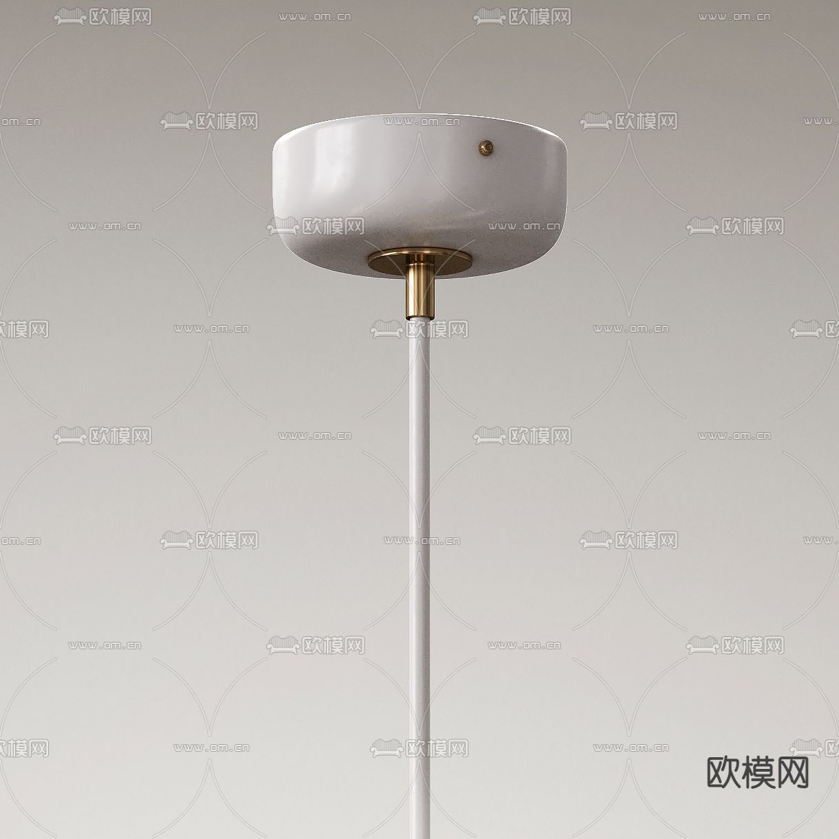 现代轻奢多头球形吊灯3d模型下载（渲染图2）