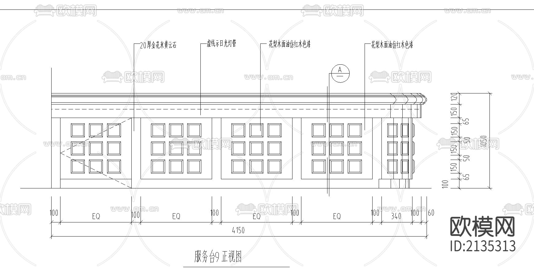 现代建筑CAD施工图下载（渲染图1）